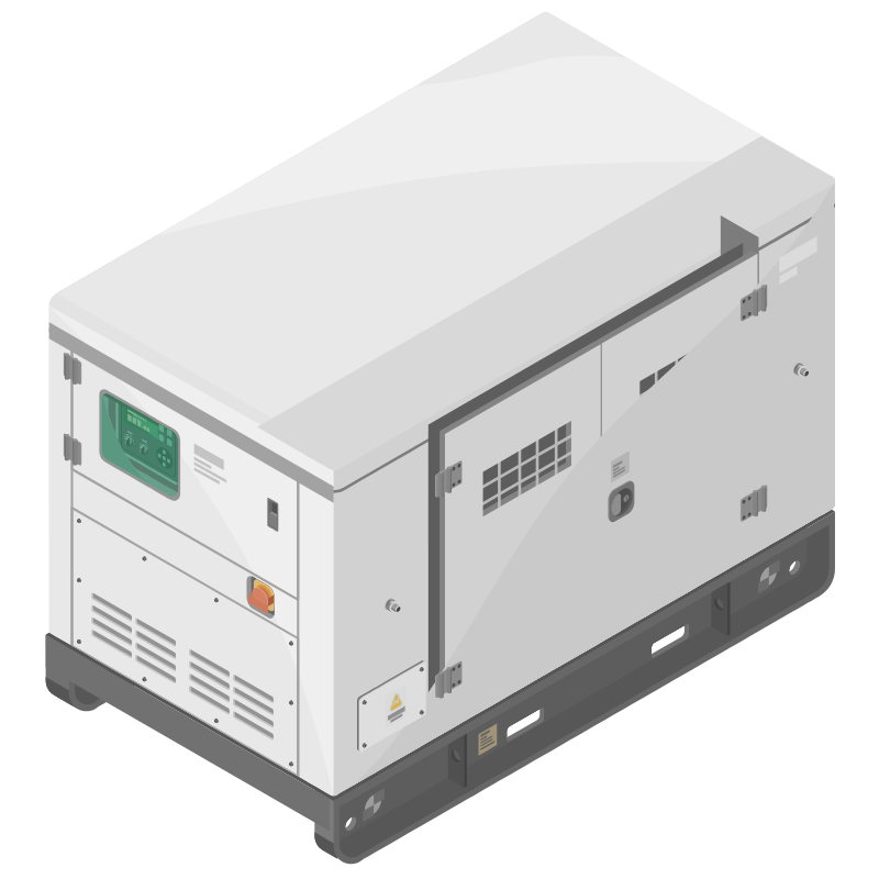 Biała stacja transformatorowa.